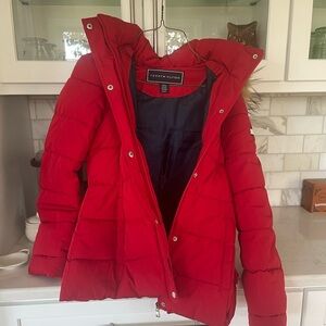 Tommy Hilfiger Red Puffer Coat
